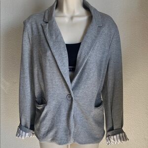 Adrianna Papell Grey Blazer Viscose